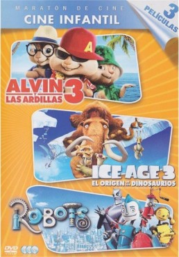 Pack Triple - Alvin Y Las Ardillas 3 / Ice Age 3 : El Origen De Los Dinosaurios / Robots