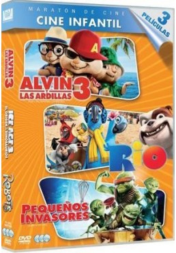 Cine de Infantil (Alvin Y Las Ardillas 3 + Río + Pequeños Invasores)