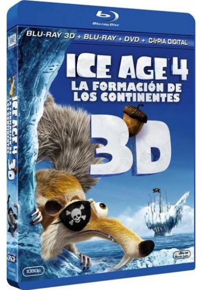Ice Age 4: La Formación De Los Continentes (Blu-Ray 3d + Blu-Ray + Dvd + Copia Digital) (Ice Age: Continental Drift)