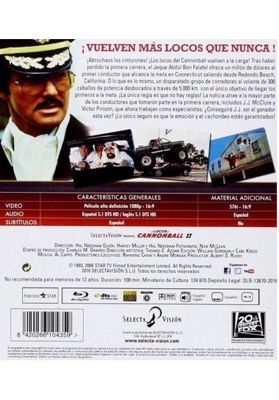 Los Locos De Cannon Ball (Blu-Ray) (The Cannonball Run) 2