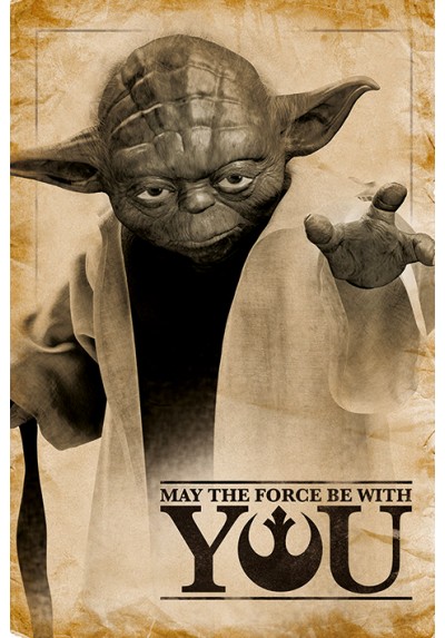 Póster Star Wars - Yoda, May The Force Be With You (POSTER)