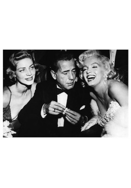 Marilyn Monroe, Humphrey Bogart y Lauren Bacall (POSTER)