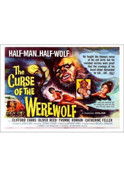 La Maldición del Hombre Lobo (The Curse of the Werewolf) - Poster Laminado