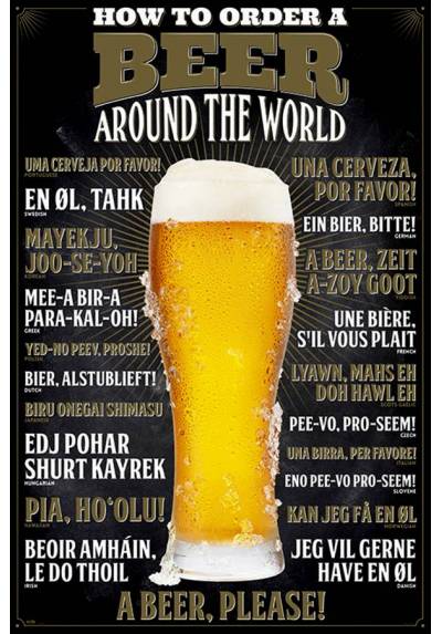 Poster Como pedir una cerveza (How To Order A Beer) (POSTER 61 x 91,5)