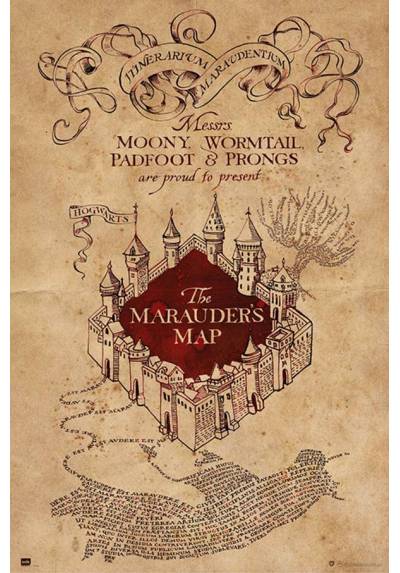 Poster Harry Potter - Mapa del Merodeador (The Maauder´s Map) (POSTER 61 x 91,5)