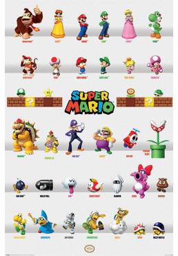 Poster Super Mario: Desfile de Personajes (POSTER 61 x 91,5)