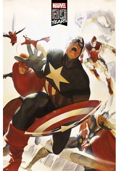 Poster Marvel Los Vengadores: 80 Años (POSTER 61 x 91,5)