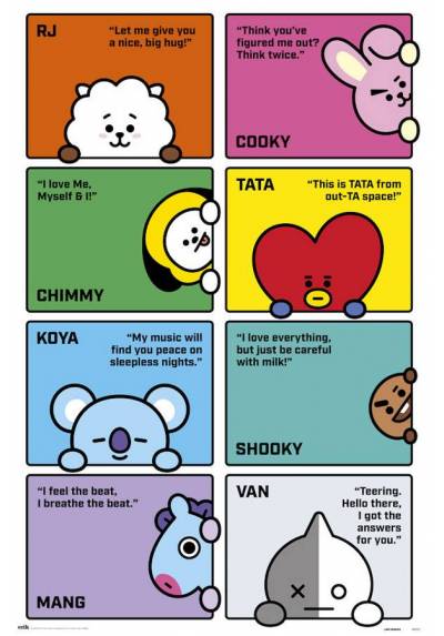 Poster BT21 - Personajes Completos (POSTER 61 x 91,5)
