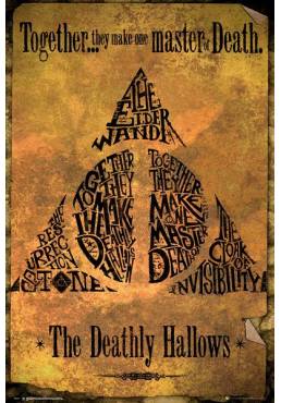 Poster Harry Potter - Oro de las Reliquias de la Muerte (Deathly Hallows  Gold) (POSTER 61 x