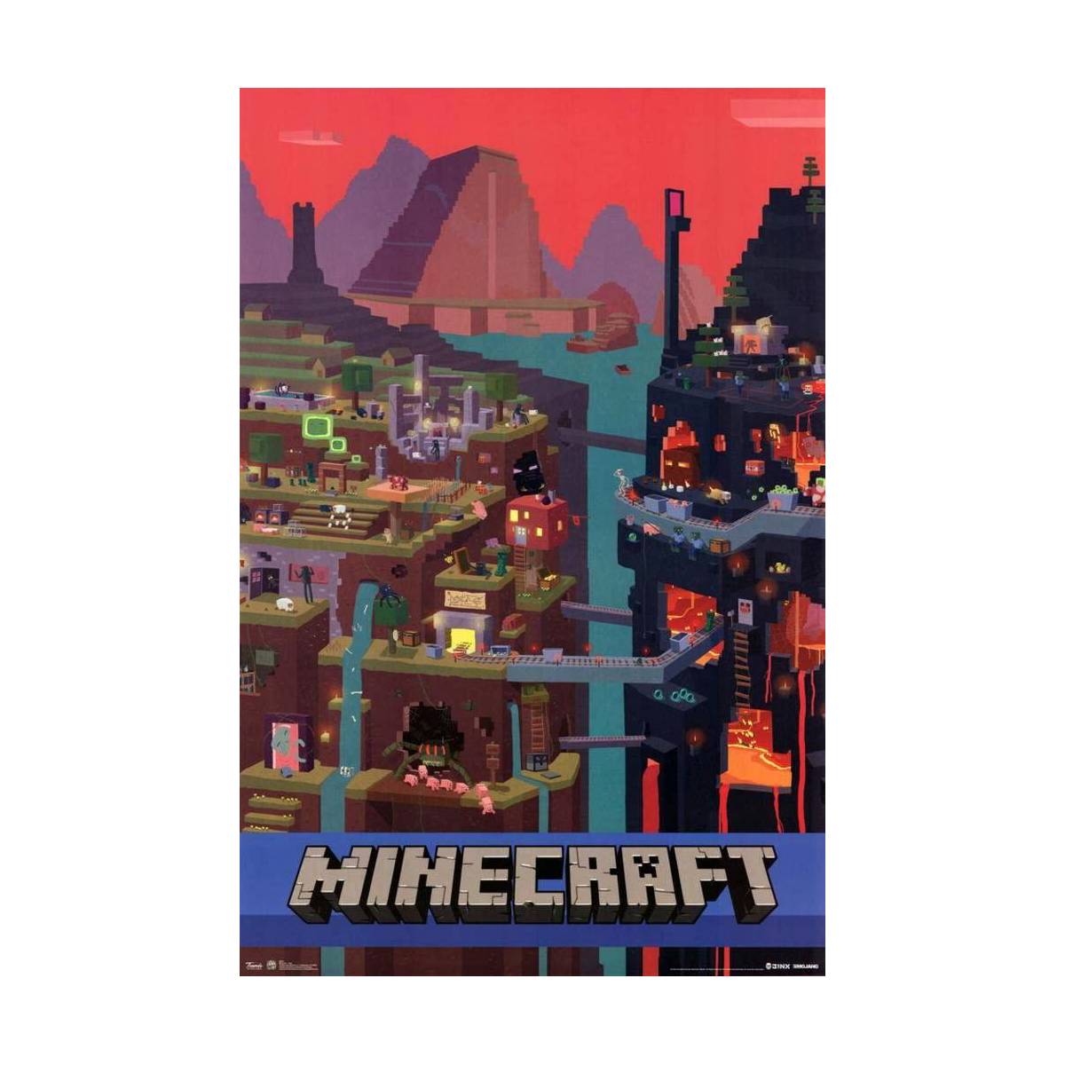 Pòsters Paquete De Pósteres De Minecraft Para Pared De Tre 