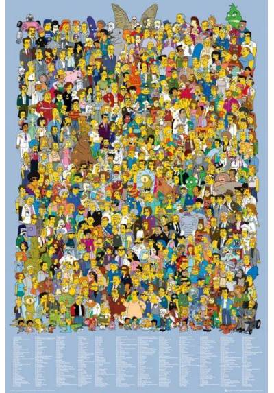 Poster Los Simpson - Elenco 2012 (POSTER 61 x 91,5)
