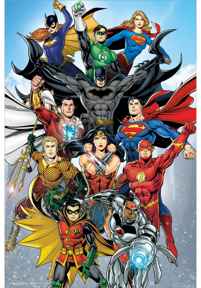 Poster Liga de la Justicia - Personajes (POSTER 61 x 91,5)