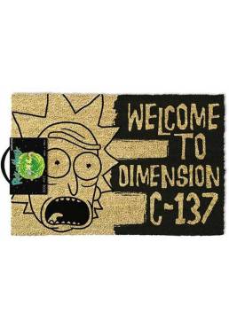 Felpudo Rick and Morty - Welcome to dimension C-137 (Rick y Morty: Bienvenido a la dimensión C-137) (40 X 60 X 2)