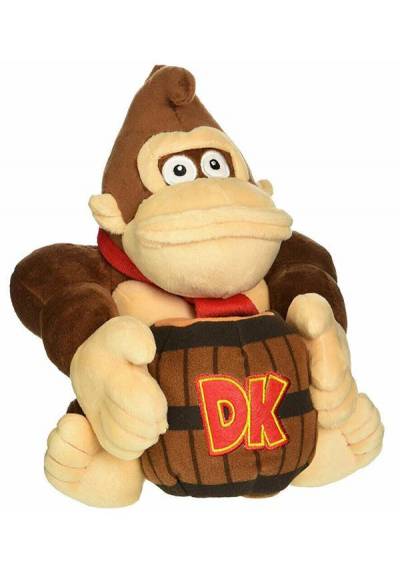 Peluche Donkey Kong Barril 12cm. - Nintendo