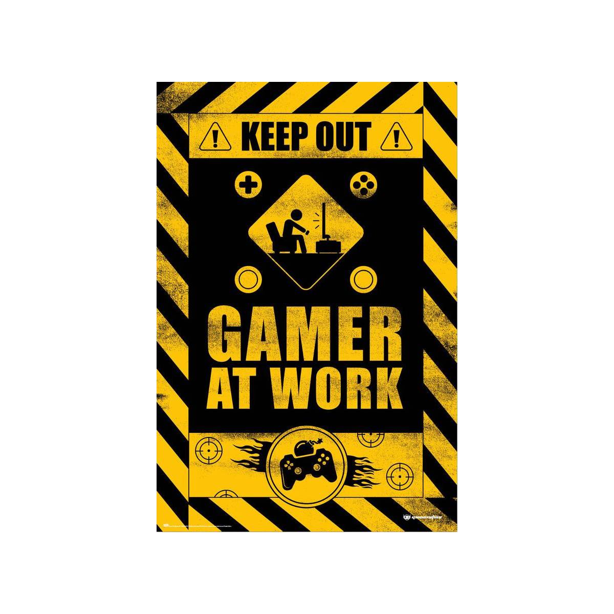 Poster Juegos Gamer At Work (POSTER 61 x 91,5)