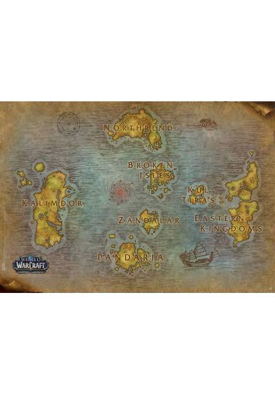 Poster Mapa - World Of Warcraft (POSTER 91,5 X 61)