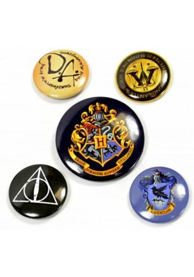 Set de Chapas Insignia - Harry Potter Hogwarts