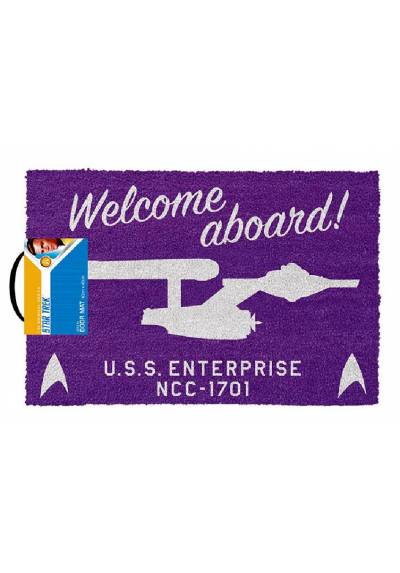Felpudo Welcome Aboard! - Star Trek (40 X 60 X 2)