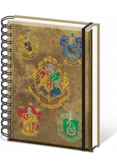 Cuaderno A5 de notas con escudo de Hogwarts - Harry Potter