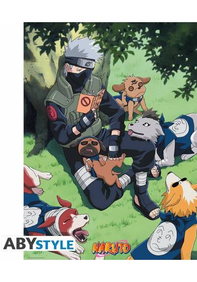 Poster Kakashi y sus perros - Naruto (POSTER 52 x 38)