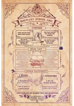 Poster Lista de escuelas - Harry Potter (POSTER 91.5x61)