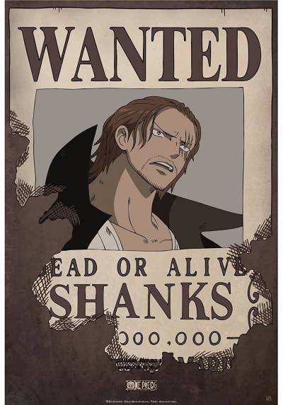 Poster Shanks Wanted - One Piece (POSTER 52x38)