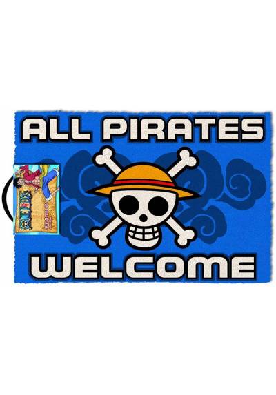 Felpudo Pirates Welcome - One Piece (40 X 60 X 2)