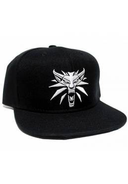 Gorra de Beisbol Adjustable SnapBack - Witcher: Medallon de lobo brujo  - Negra