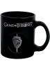 Taza Negra Cristal Emblema Giratorio Stark - Juego de Tronos