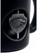 Taza Negra Cristal Emblema Giratorio Stark - Juego de Tronos