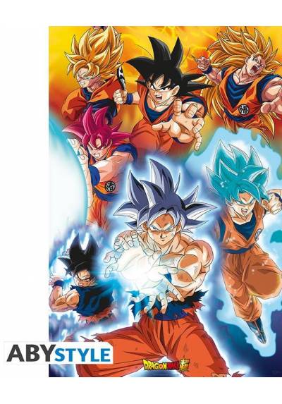 Poster Transformacion Goku - Dragon Ball Super (POSTER 91,5 x 61)