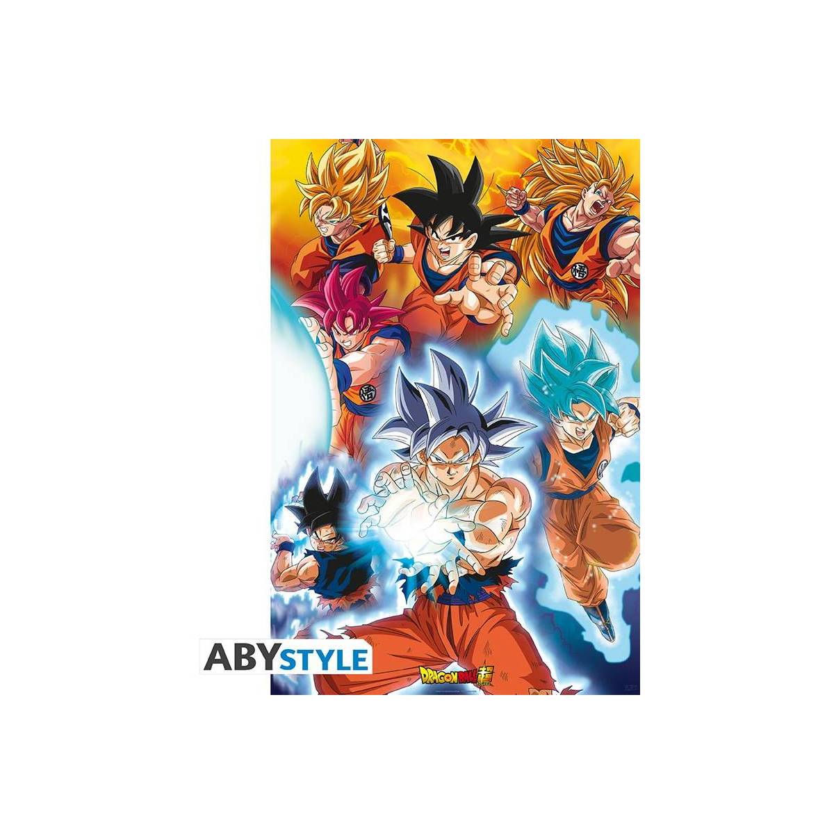 Poster Transformacion Goku - Dragon Ball Super (POSTER 91,5 x 61)