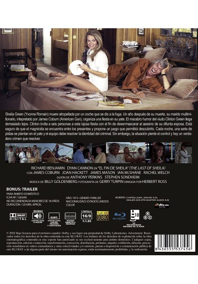 El fin de Sheila (Blu-ray) (The Last of Sheila) 2
