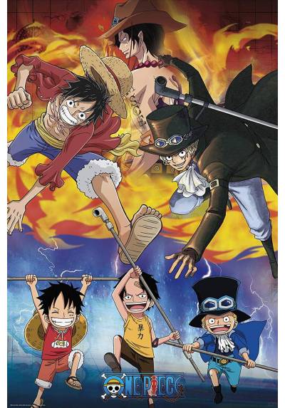 Poster Ace Sabo Luffy - One Piece (POSTER 91,5 x 61)
