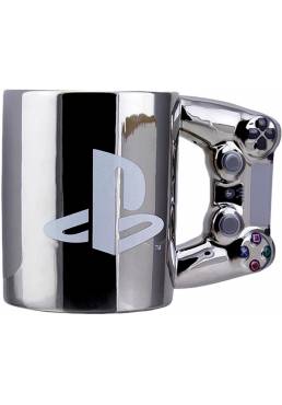 Taza 3D del mando 4ª Generacion Plateada - PlayStation