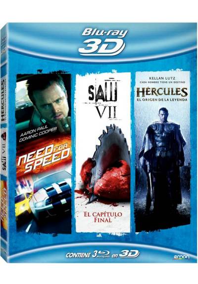 Pack: Need For Speed - Saw VII - Hercules (Blu-Ray)