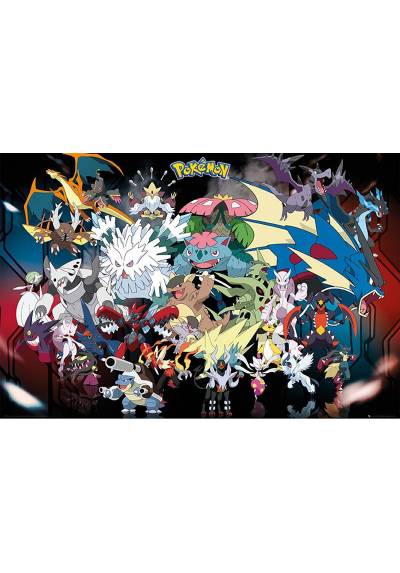 Poster Mega Evolution - Pokemon (POSTER 91,5 X 61)
