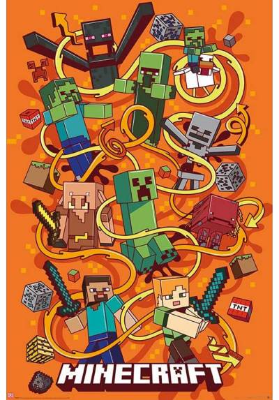 Poster Remolinos - Minecraft (POSTER 91,5 X 61)