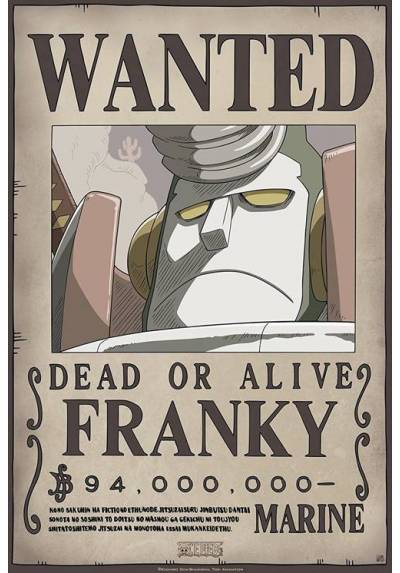 Poster Wanted Franky New - One Piece (POSTER 52 x 38)